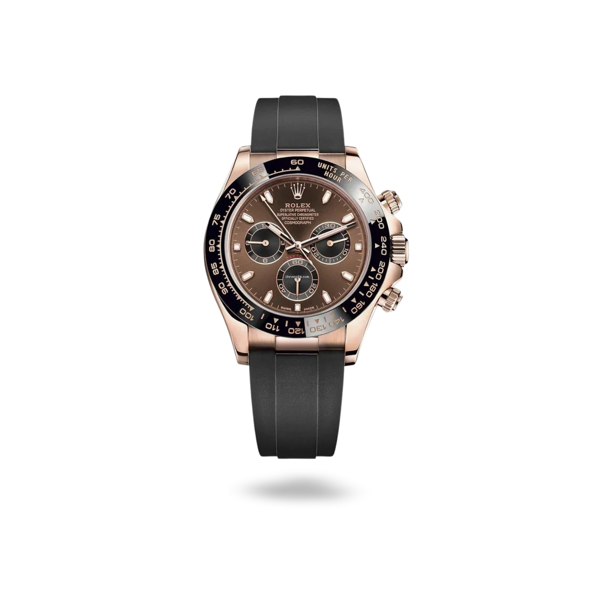 Rolex Cosmograph Daytona-40mm ( Black Rubber Strap )