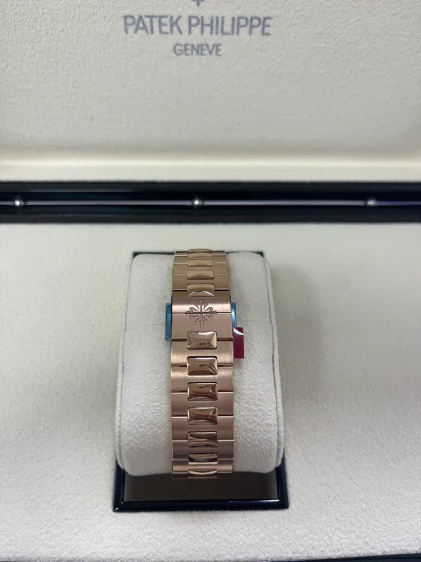 Patek Philippe Nautilus Moon Phase Rose Gold Brown Black Dial