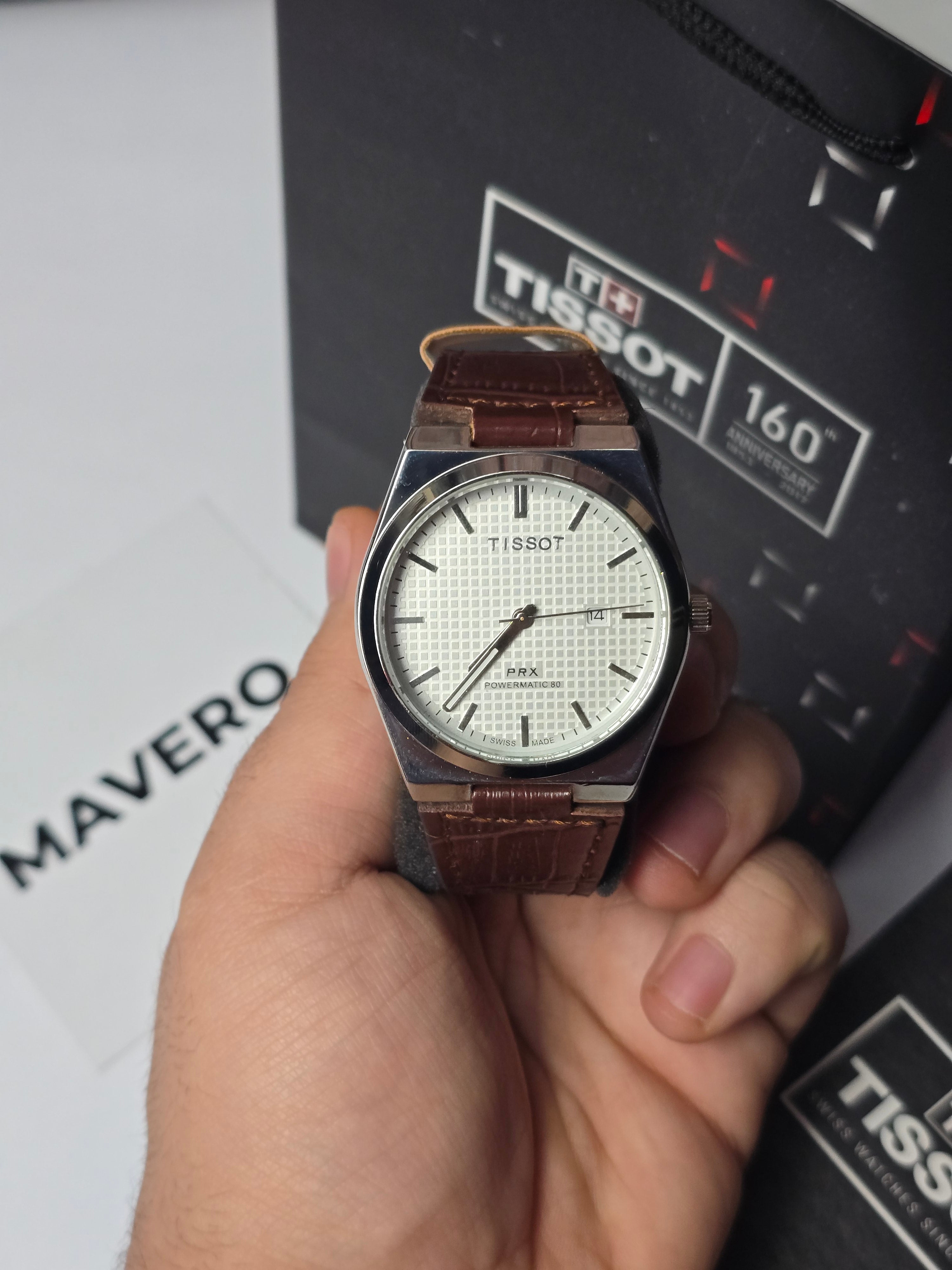 Tissot prx leather Brown