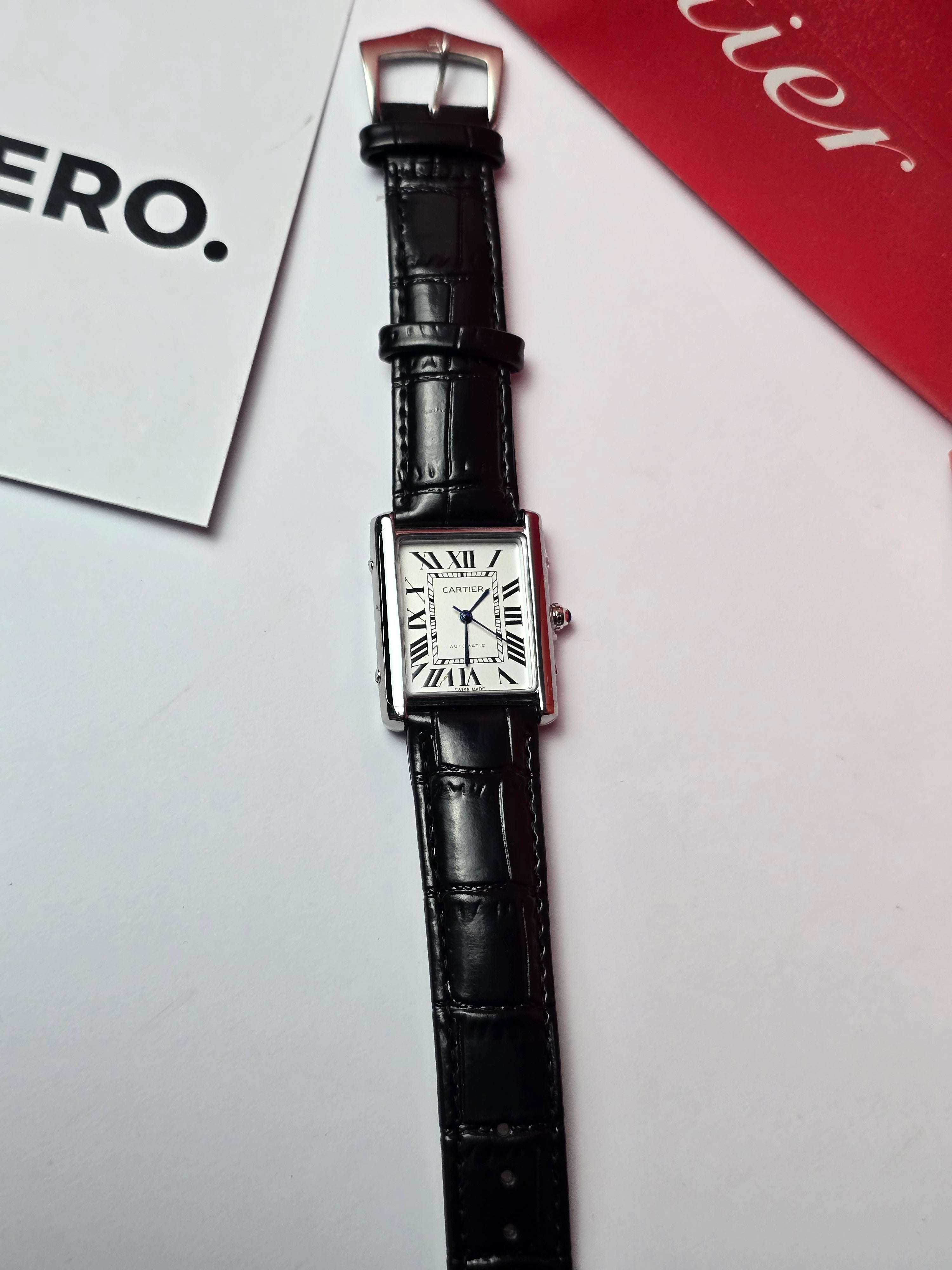 Cartier tank leather