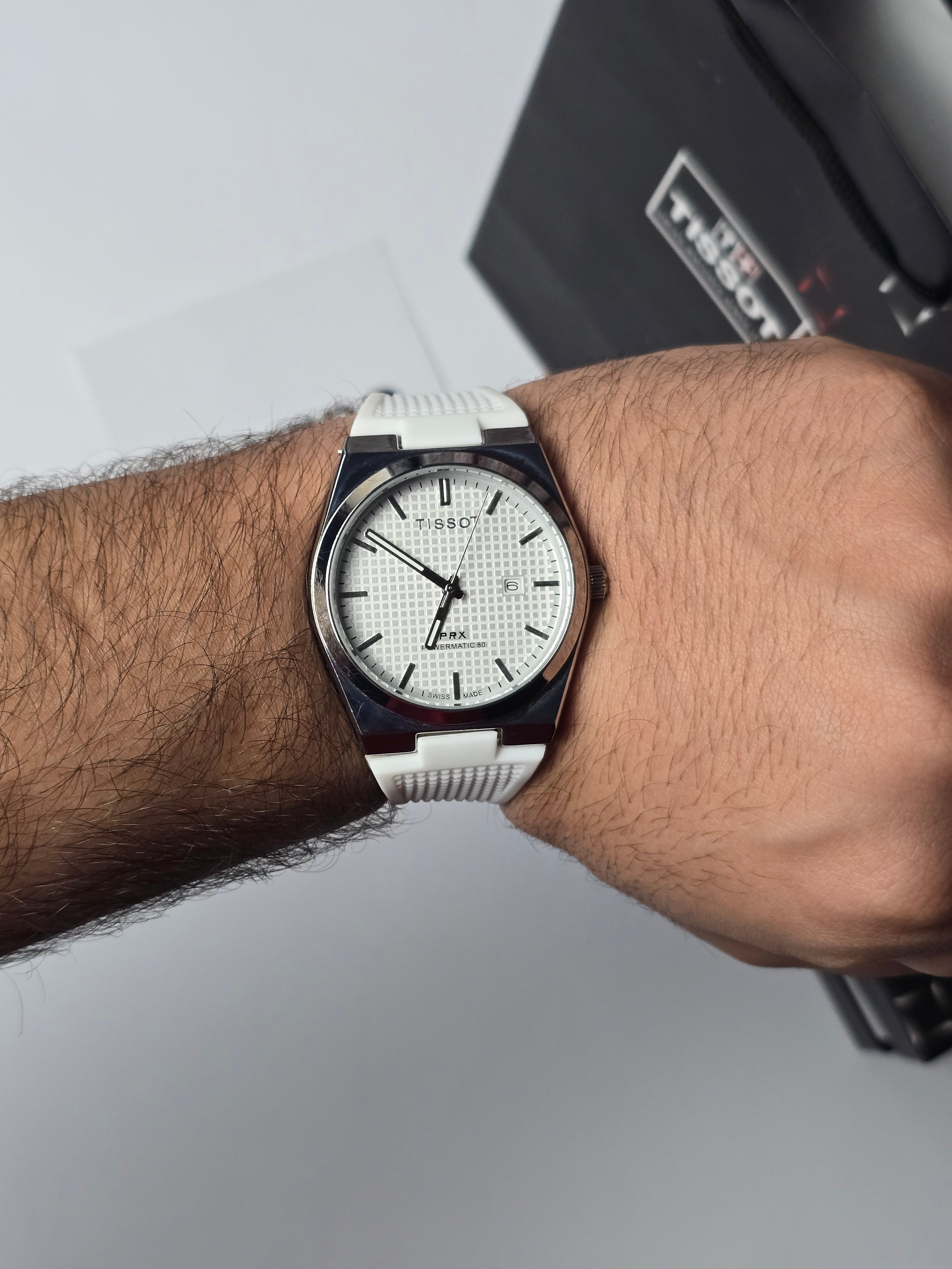 Tissot PRX rubber White