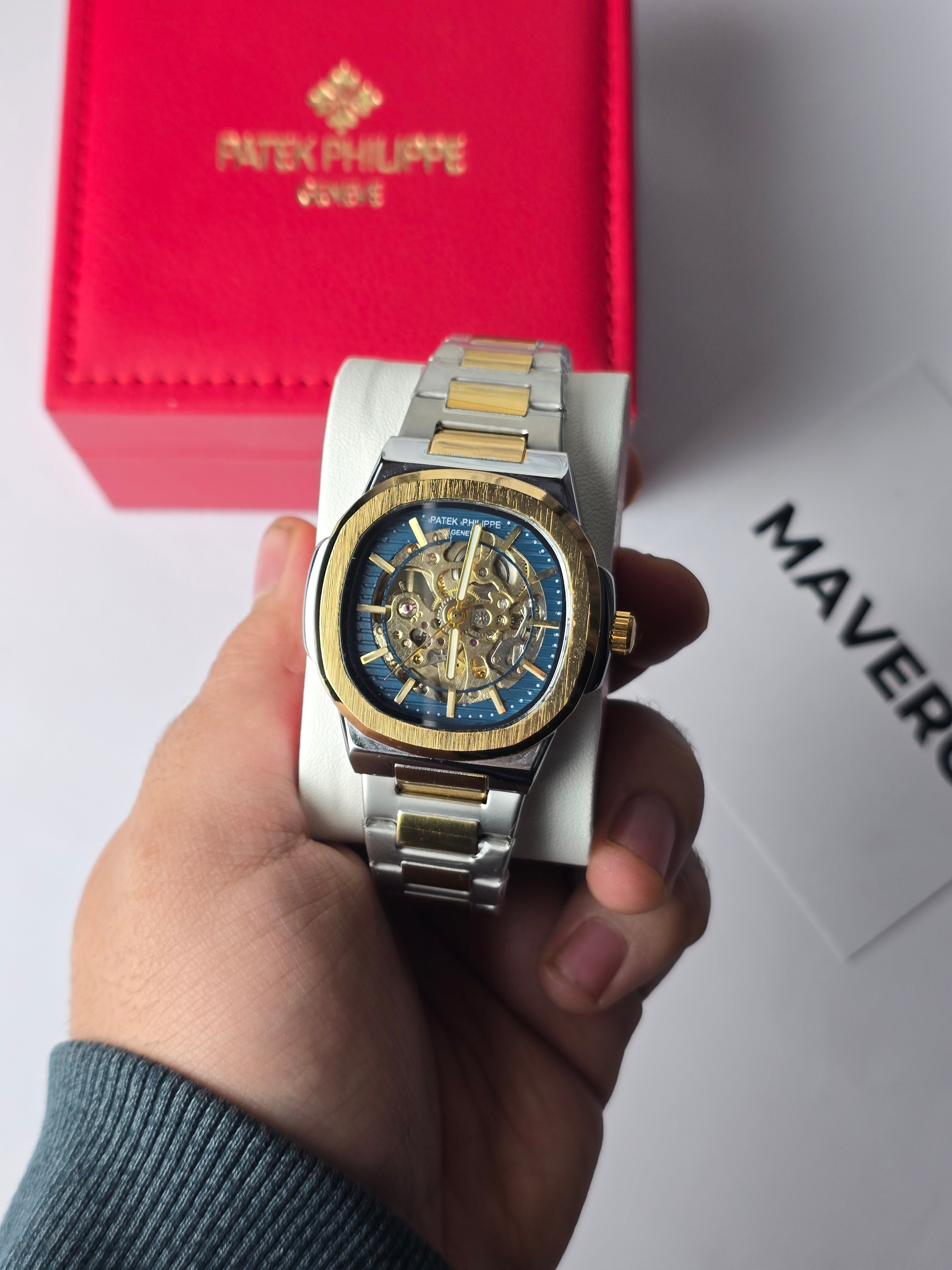 Patek Philippe Automatic Silver with Gold tone