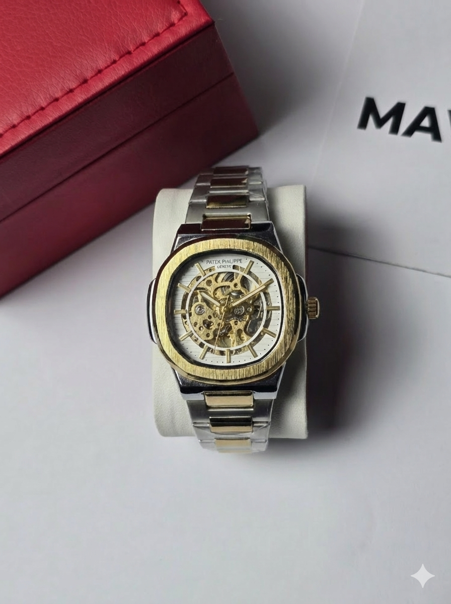Patek Philippe Automatic Silver with Gold tone