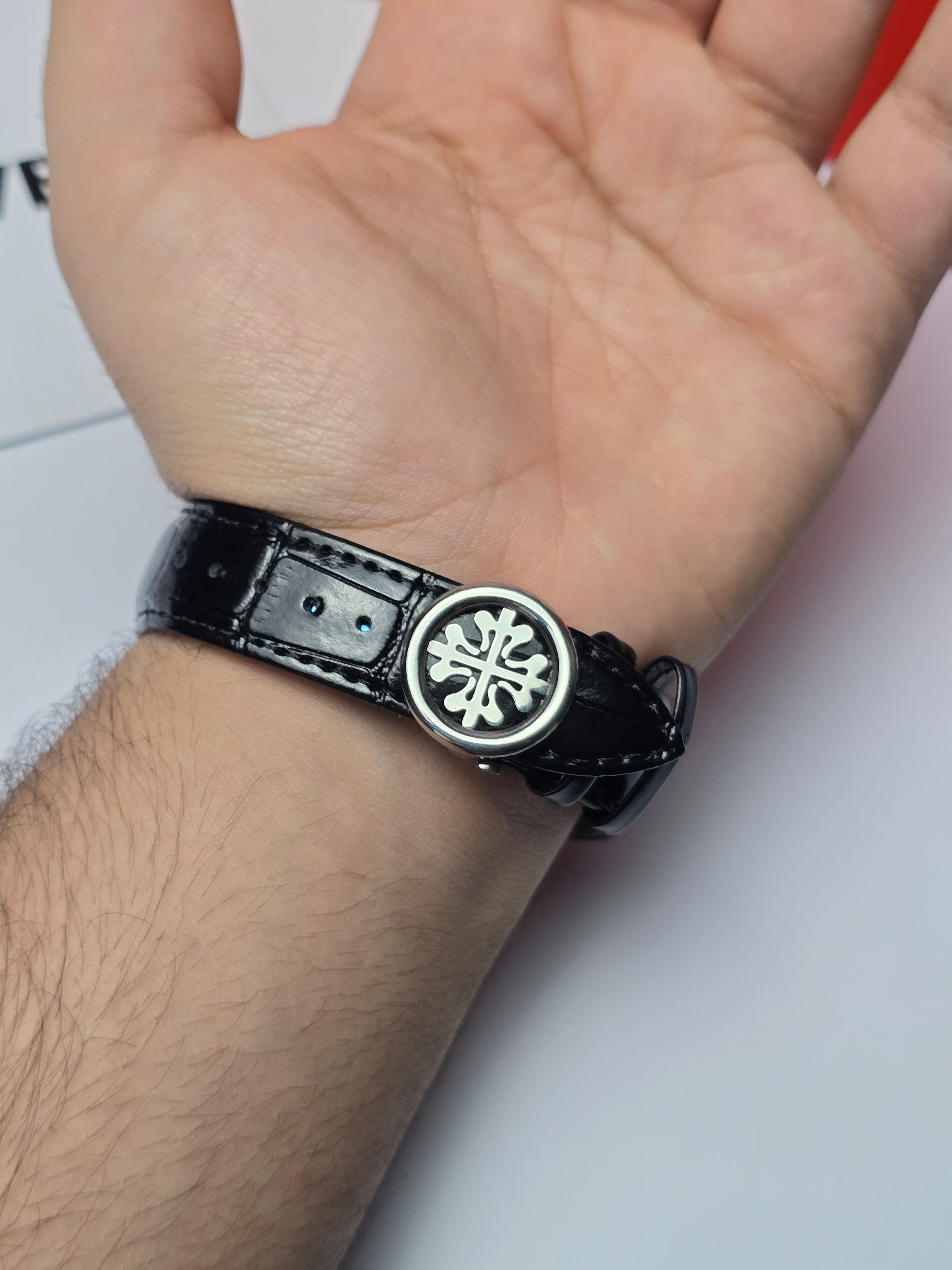 Patek Philippe leather strap Black