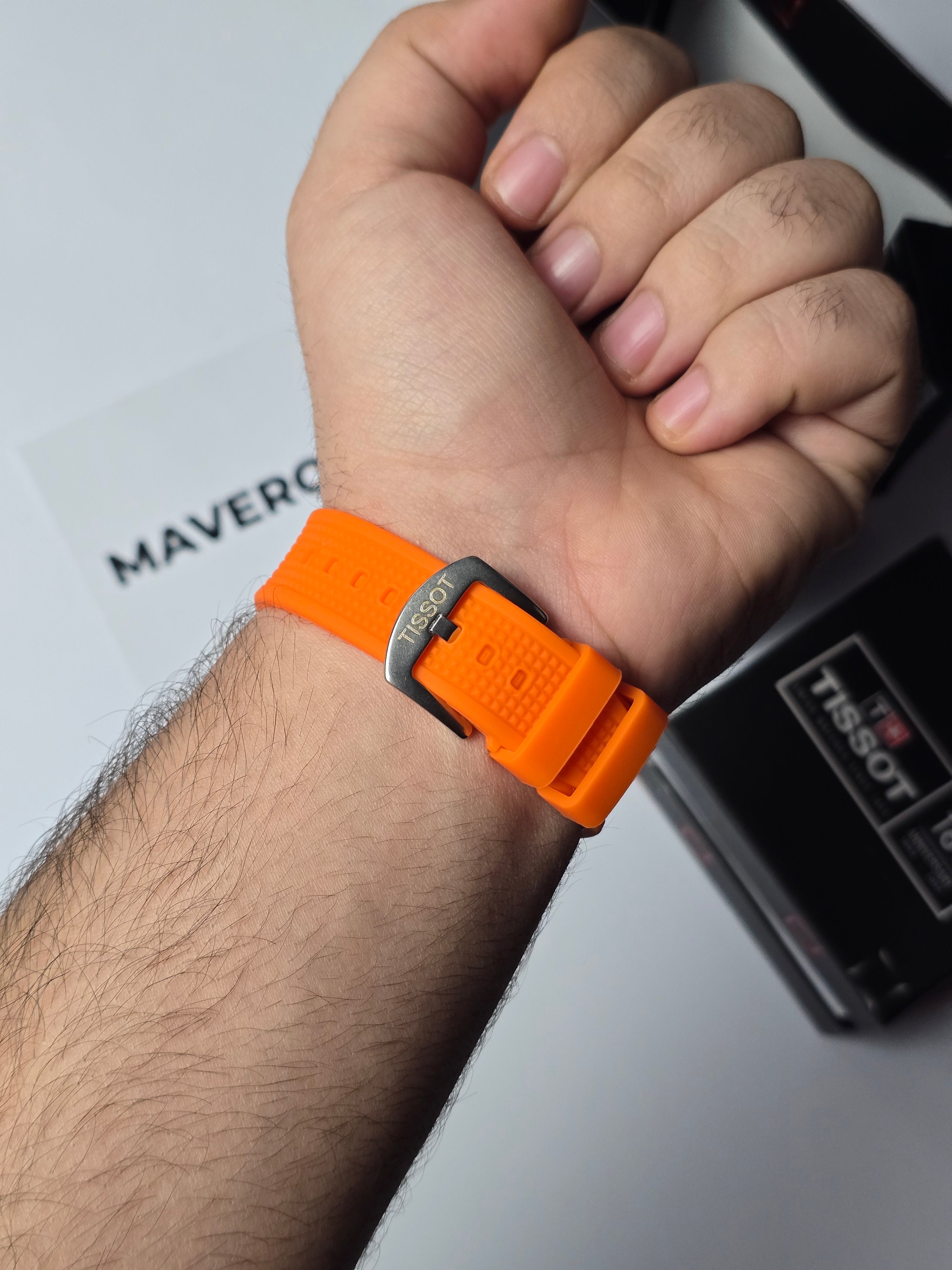 Tissot PRX rubber Orange