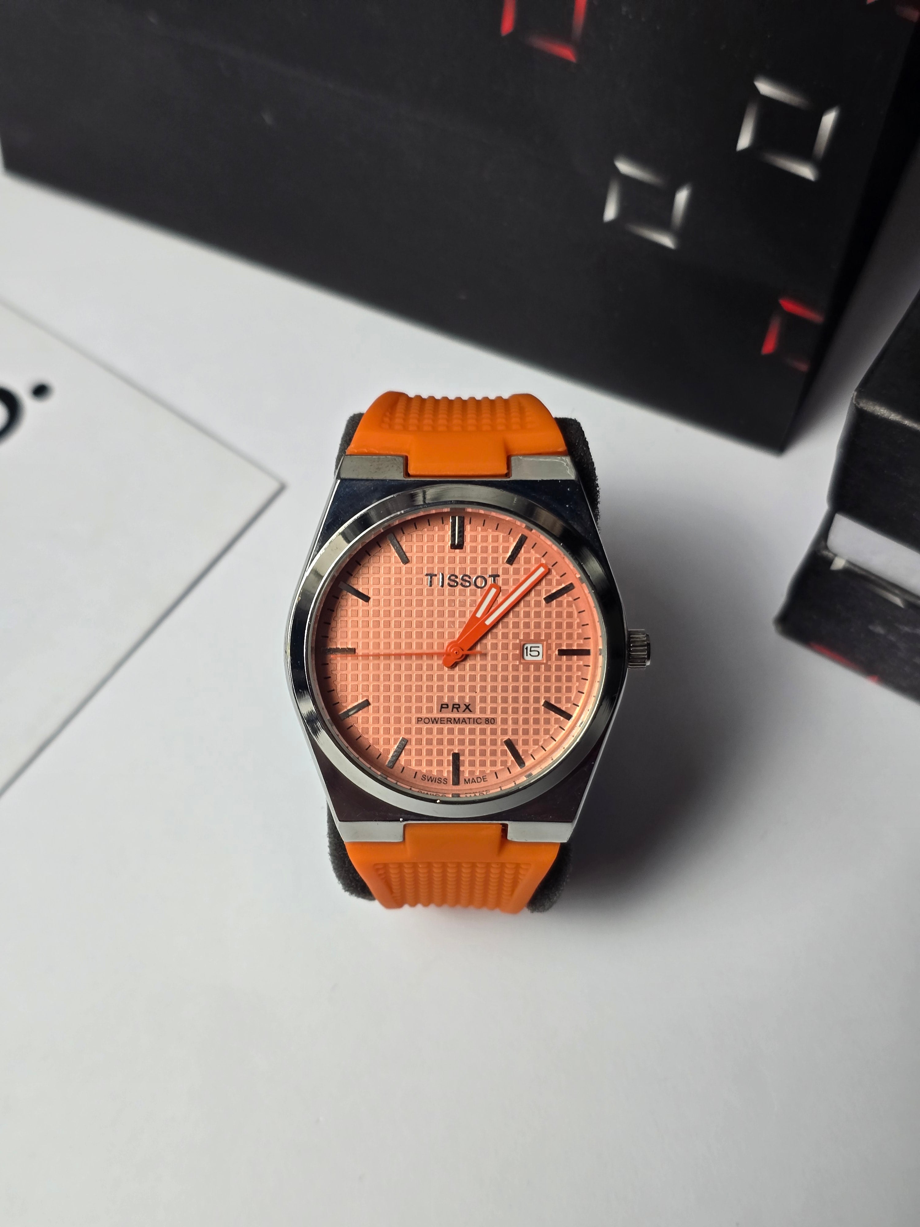 Tissot PRX rubber Orange