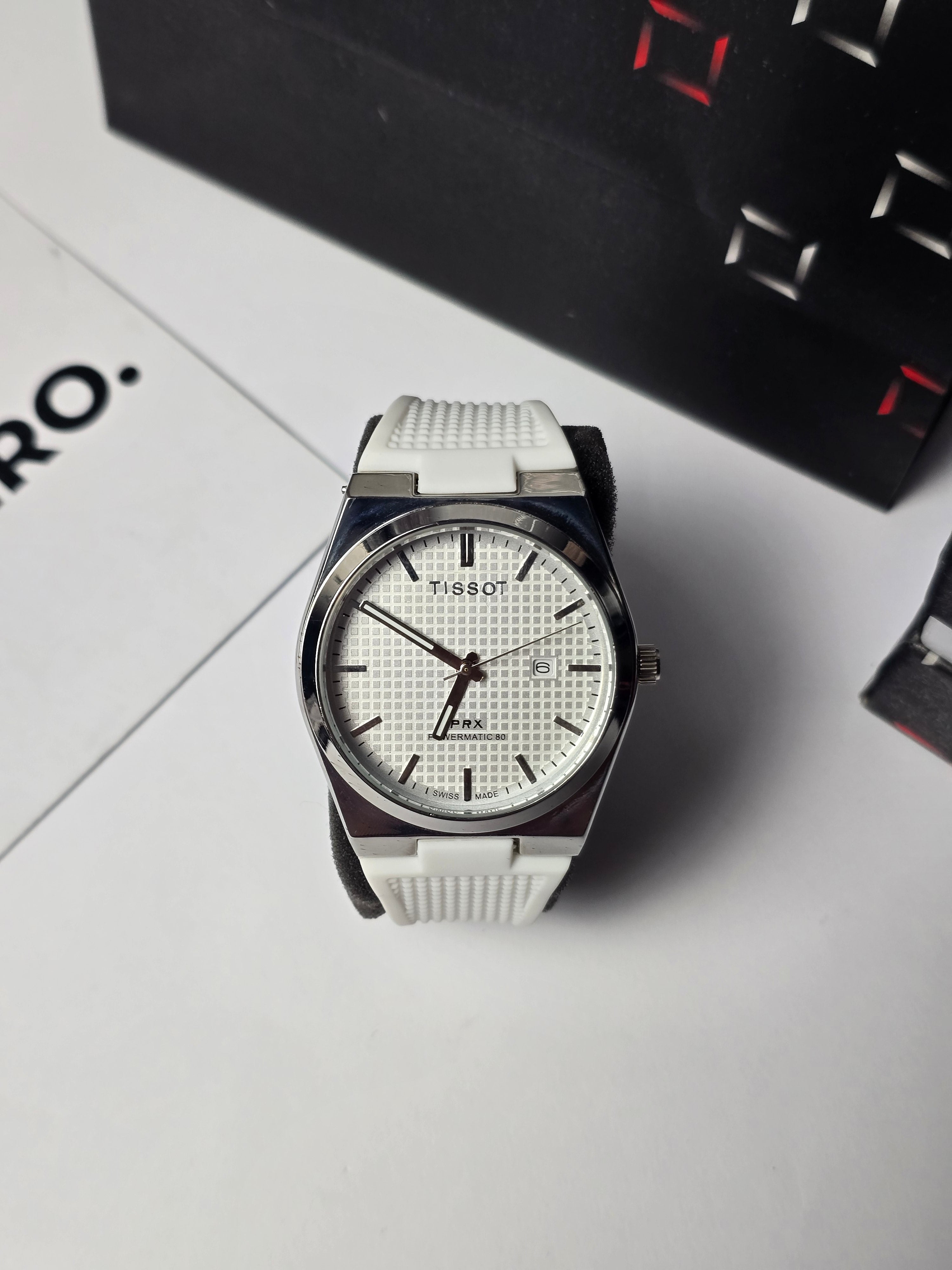 Tissot PRX rubber White