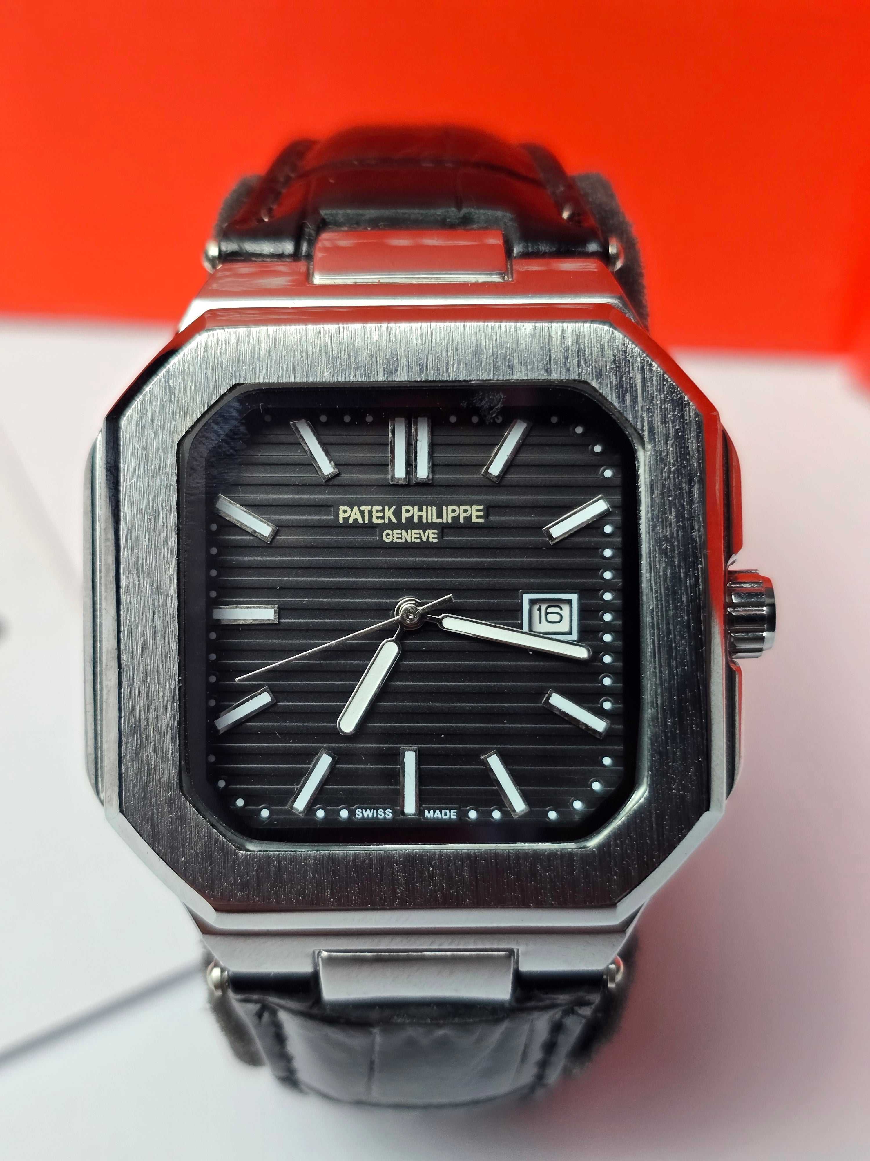 Patek Philippe leather strap Black